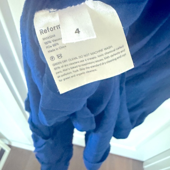 Reformation Blue Tie Dress - Picture 7 of 8